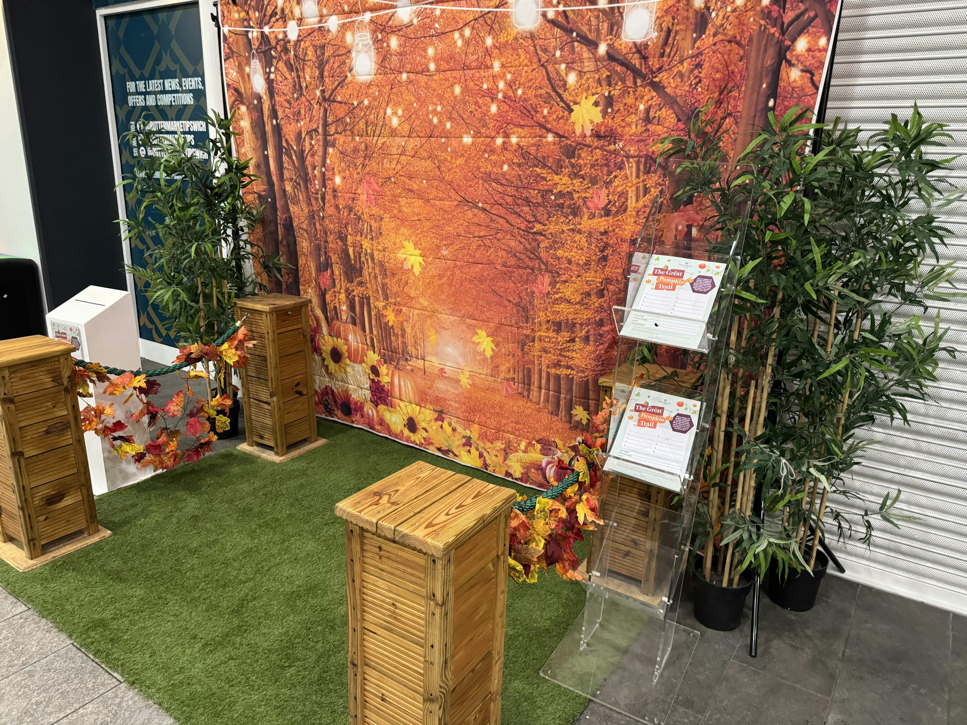 The pumpkin trail stand in the Buttermarket Centre